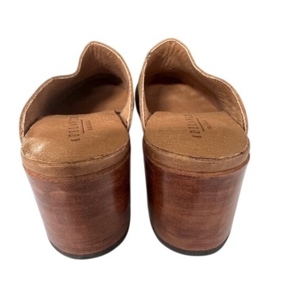 ADELANTE SHOECO Handmade Leather Block Heel Mules Slip On Shoes Size - 10 - Picture 5 of 10